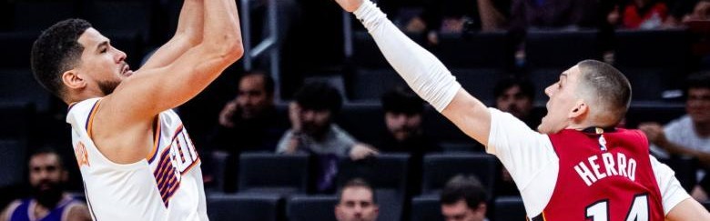 开云体育-热火双星56分拯救希罗，布克24+9+9难救主，太阳无缘20分大逆转